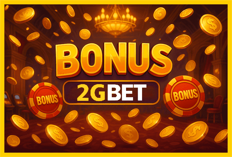 Imagem promovendo bônus 2GBET com recompensas imperdíveis.